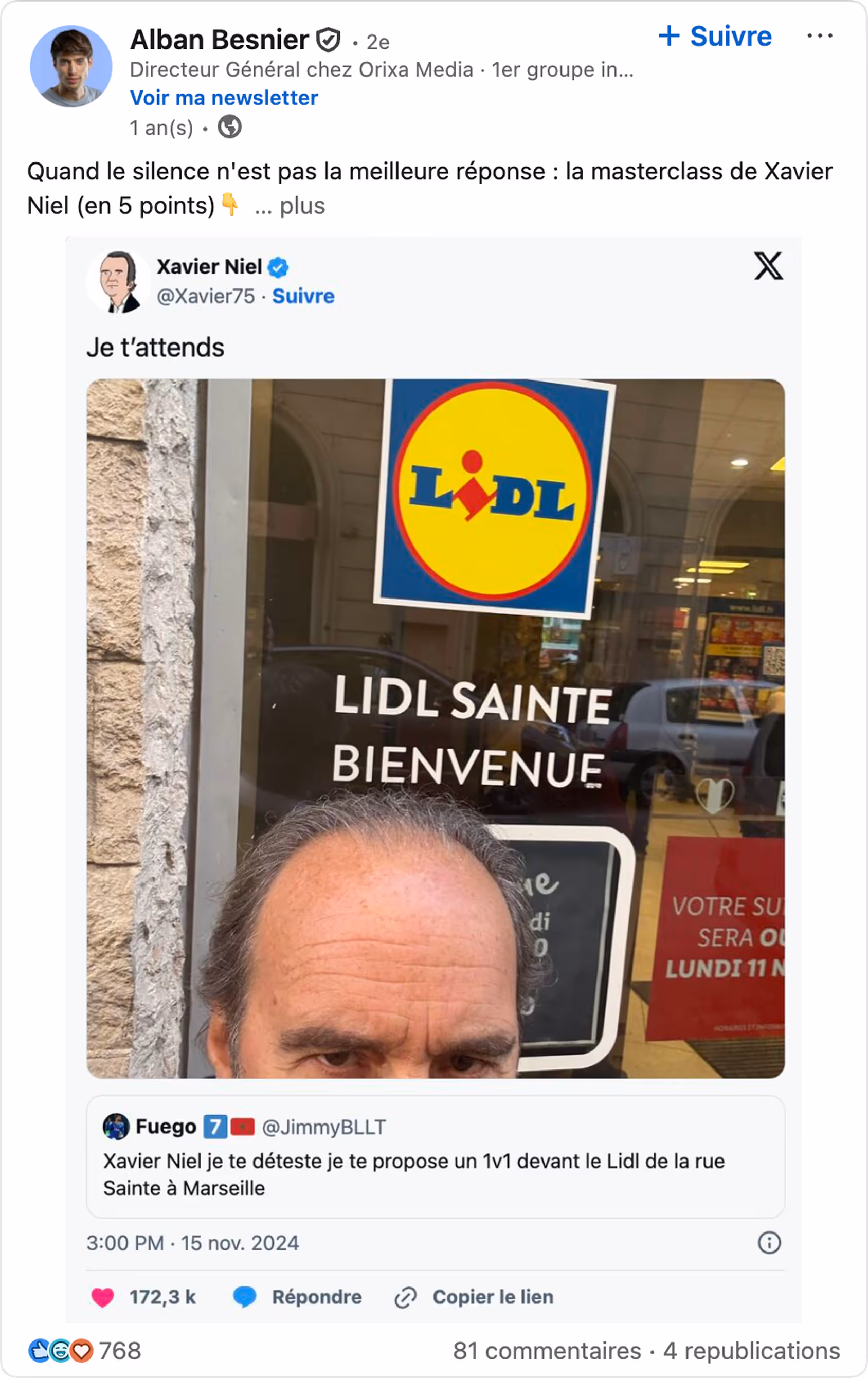 Linker - Agence LinkedIn Paris - Post Personal Branding pour dirigeant d'agence