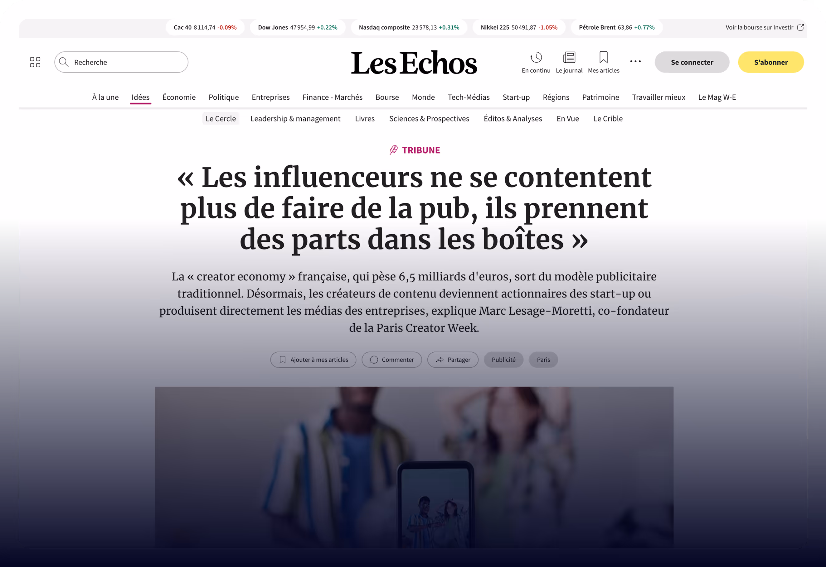 parution presse les echos linker