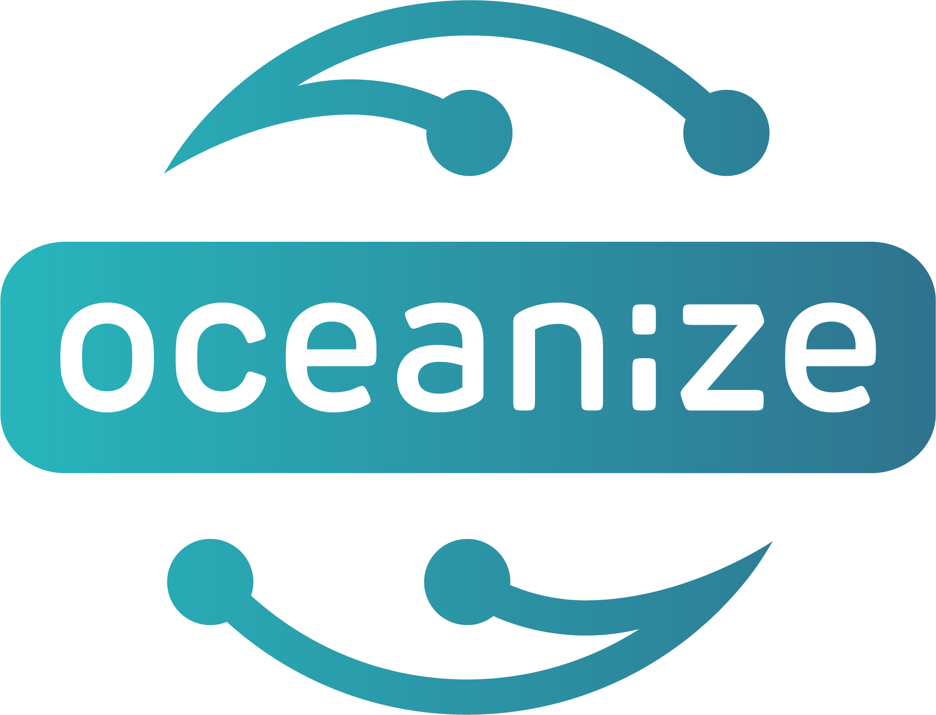 Grønt kort med Haandtryk-logo og tekst Oceanize økologisk maskinvaskemiddel 1 liter.