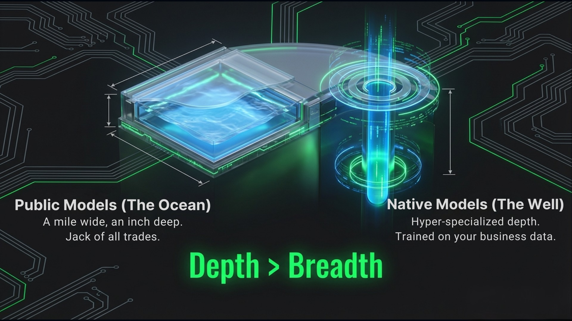 Public AI knows a little about everything , but Native Data AI deeply knows your product, your customers, your data - soolisAI