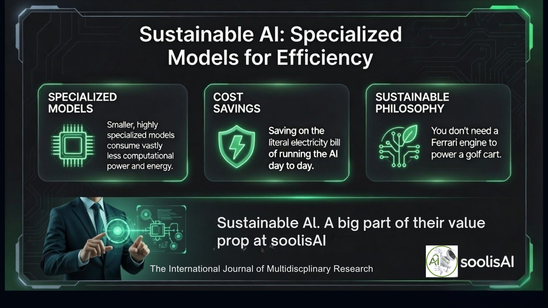 Native Data Ai from soolisAI is sustainable AI , power and cost saving efficiency