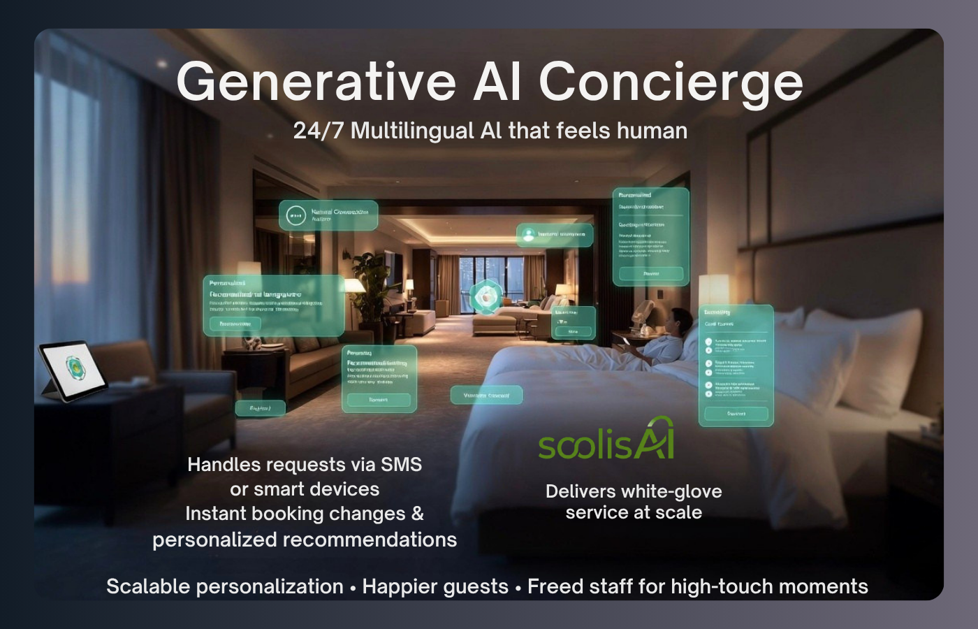 sooliaAI Generative AI Concierge Multingual feels human