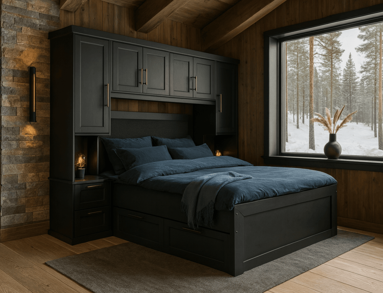 Åsgård seng seng med garderobeomramming.png