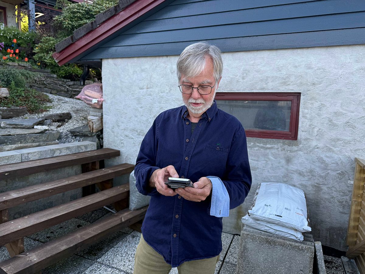 I appen har Roald full oversikt over egen produksjon og forbruk