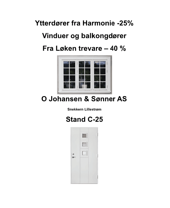 40% på vinduer og balkongdører fra Løken trevare