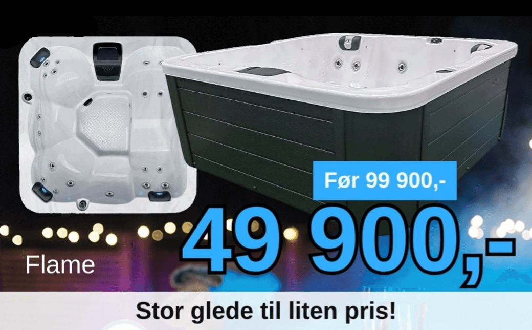 50% på utendørs massasjebad