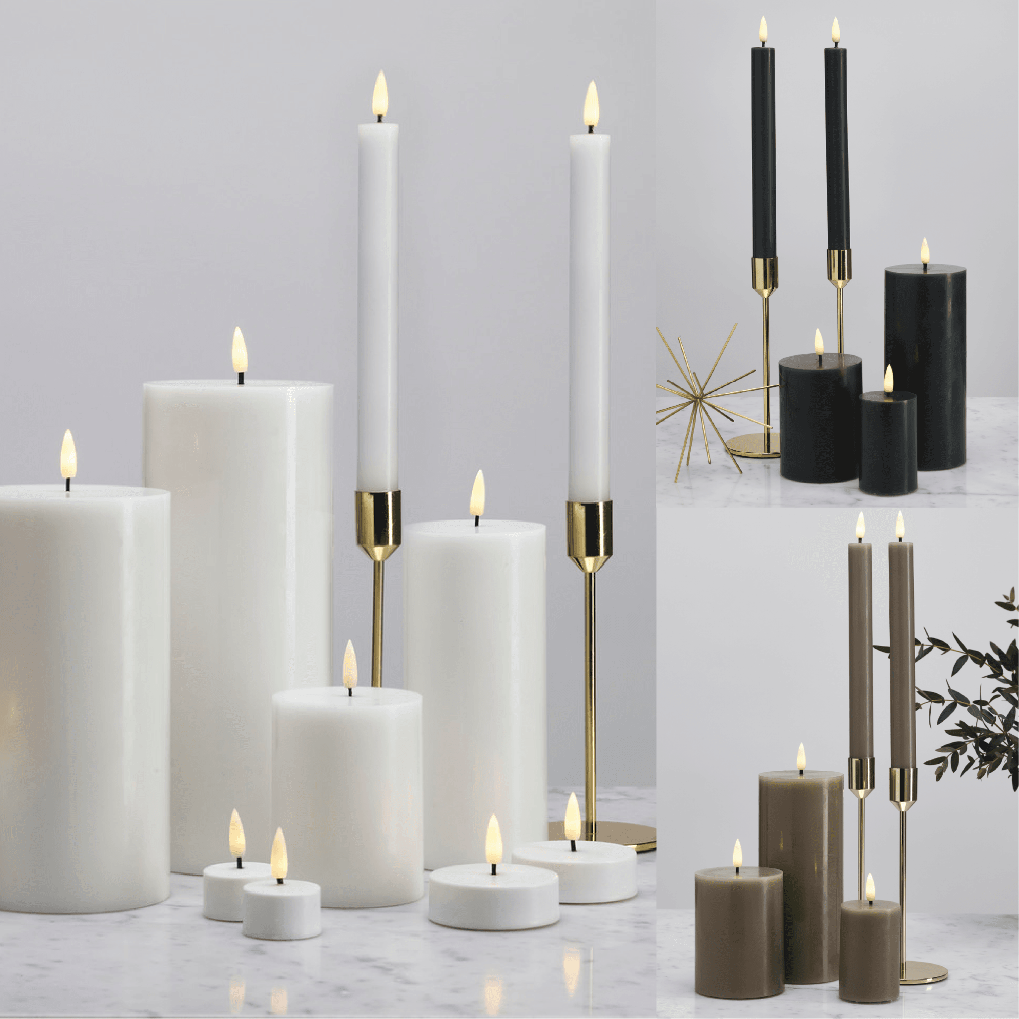 Led-lys med 3D flamme fra 50-85% rabatt