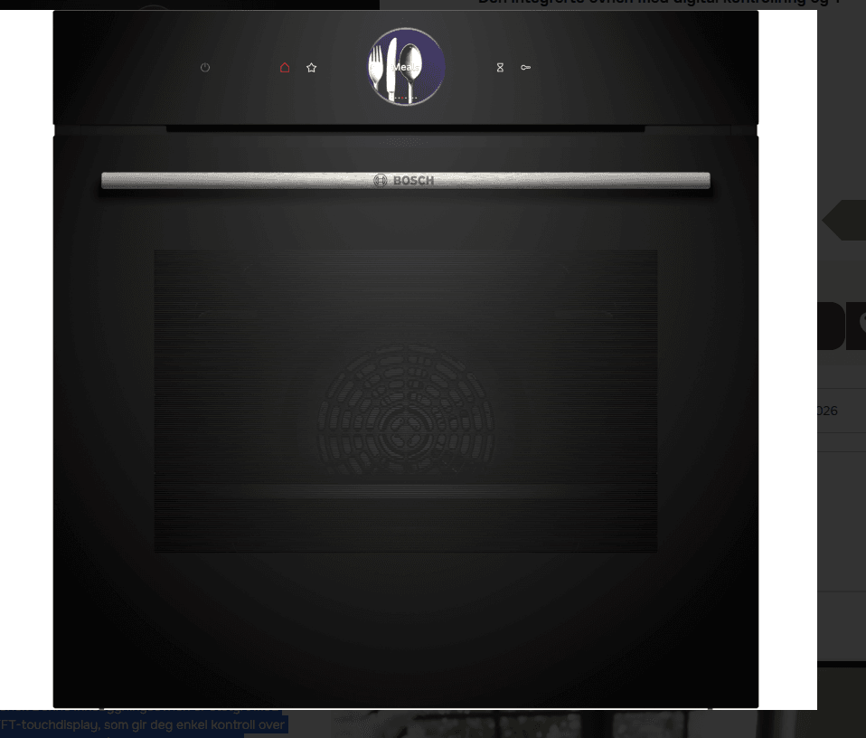 Bosch innbygningsovn - Før 26.999 kr - nå 13.999 kr 