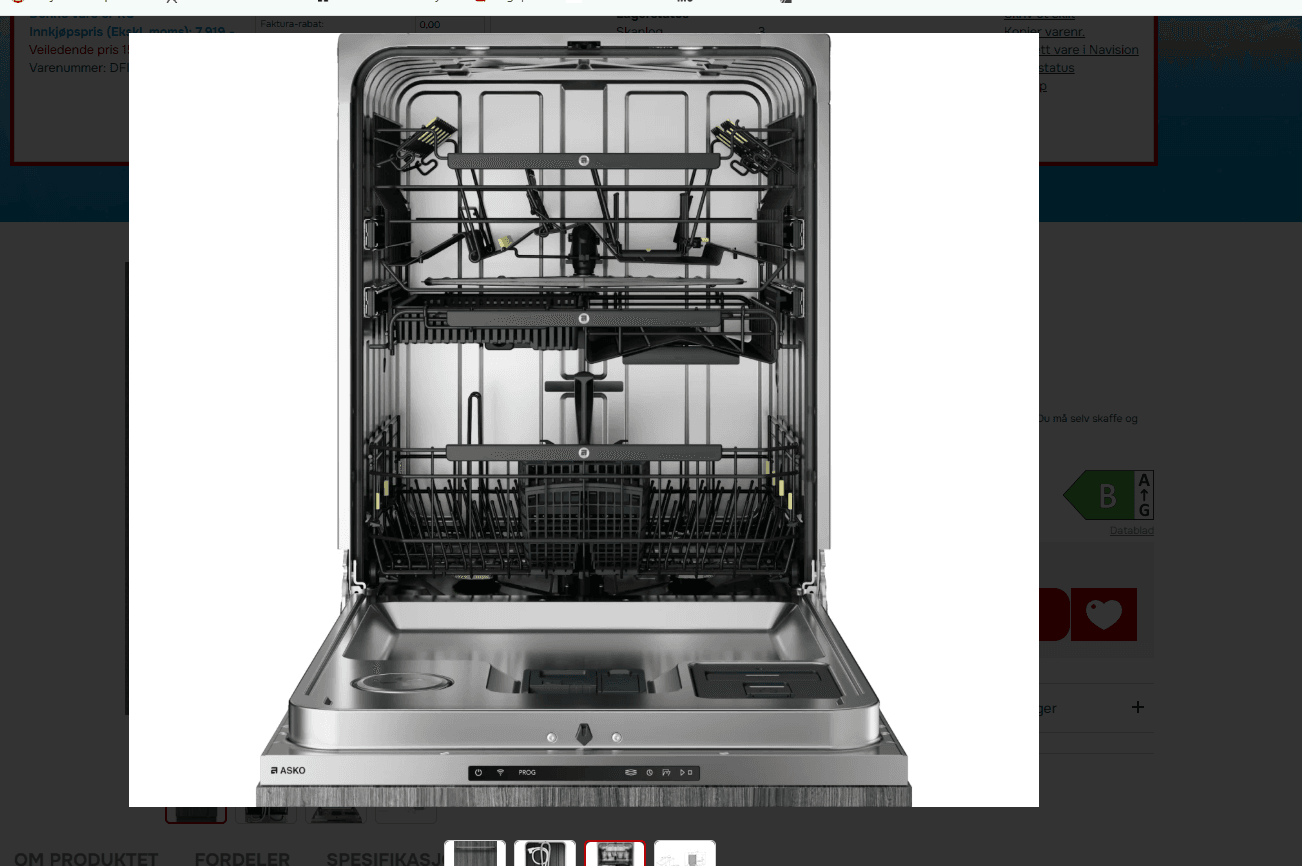Asko integrert oppvaskmaskin XXL - Nå 12.999 kr - før 18.999 kr 