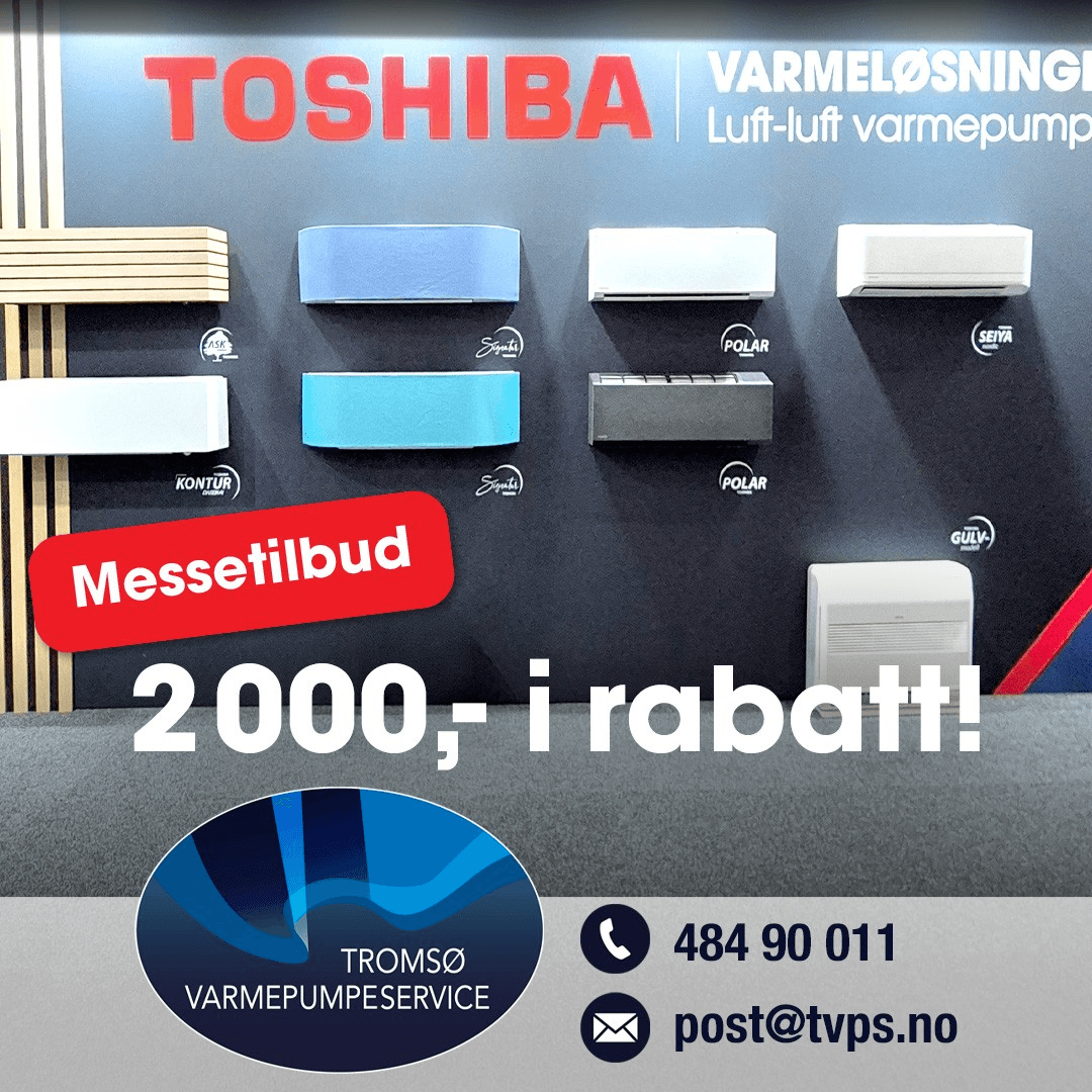2000,- i rabatt på kjøp av varmepumpe på messen
