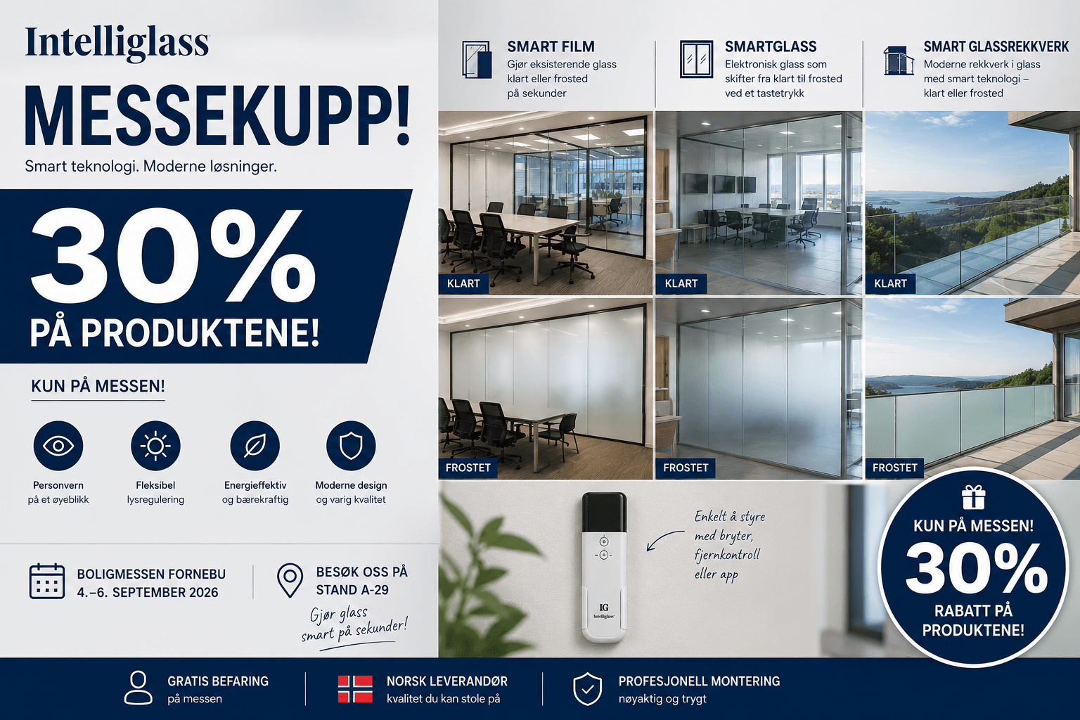30% rabatt på våre produkter