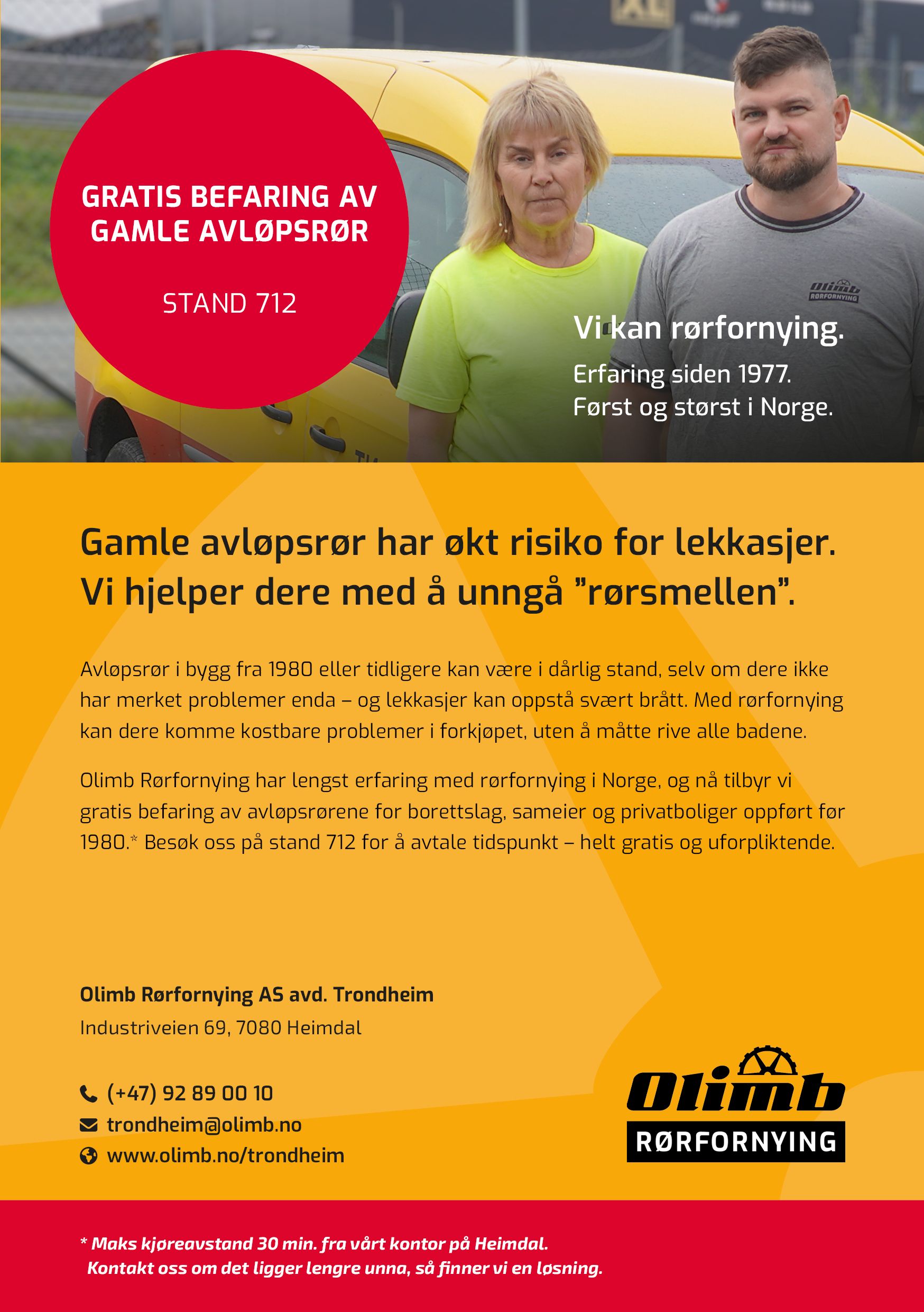 Befaring av gamle avløpsrør i bygg