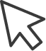 Black computer mouse pointer arrow icon on white background.