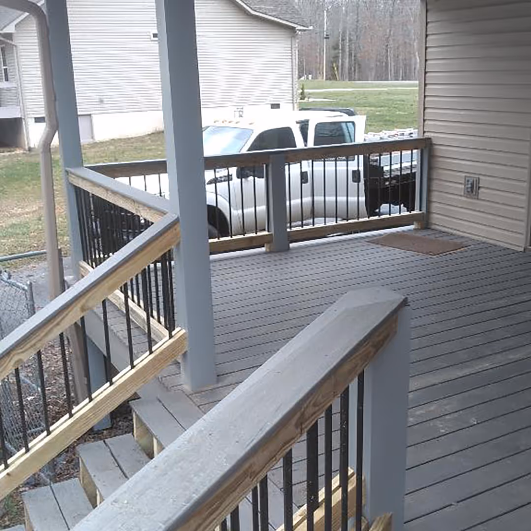 Custom wood deck installation by Manibilt Construction Inc in Crossville, Tennessee