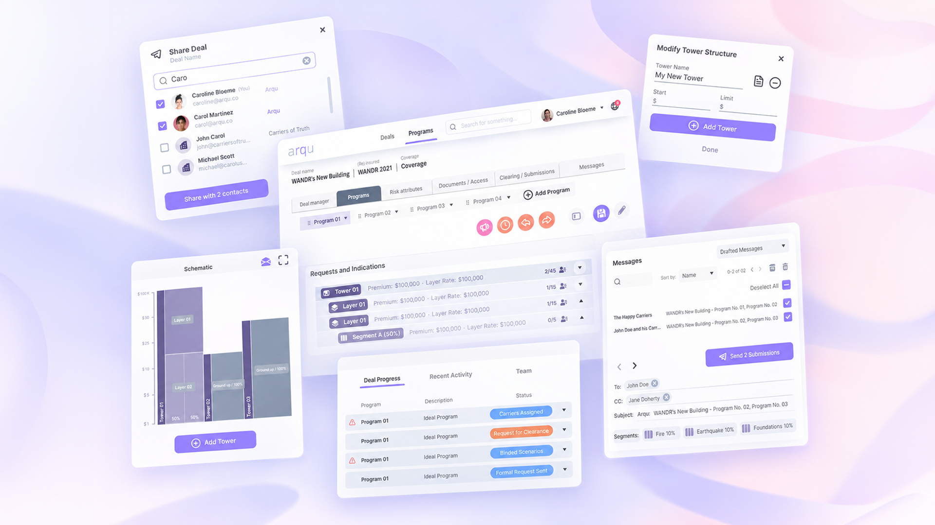 Arqu product interface designed by WANDR