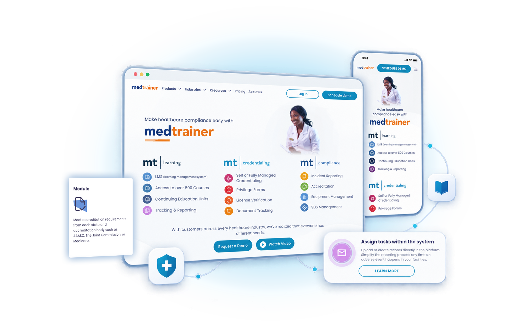 MedTrainer product interface designed by WANDR