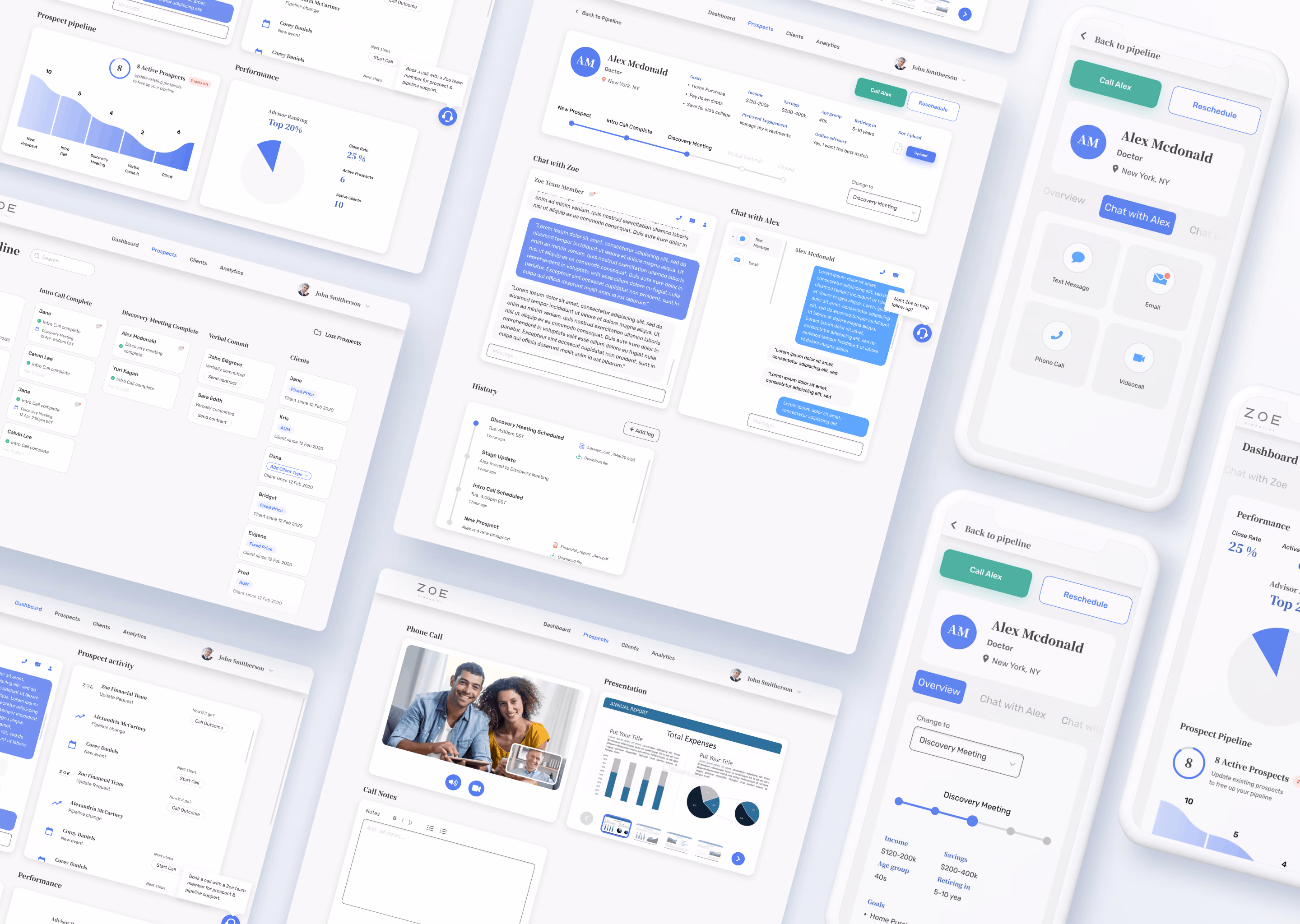 Zoe Financial as an example of dashboard web design brought to you by WANDR Studio, top-ranked Product Design and UX Design Agency