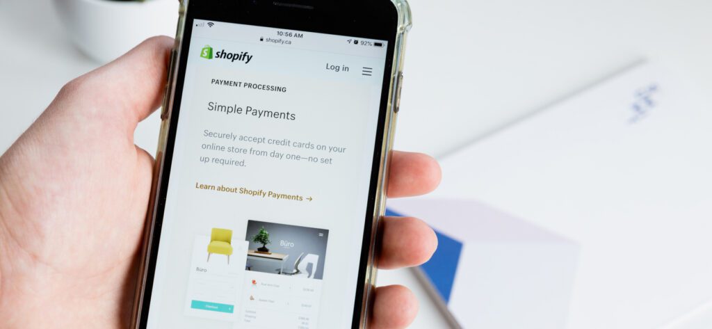 Shopify an example of eCommerce Saas Platform brought to you by WANDR Studio, Product Strategy and UX Design Firm