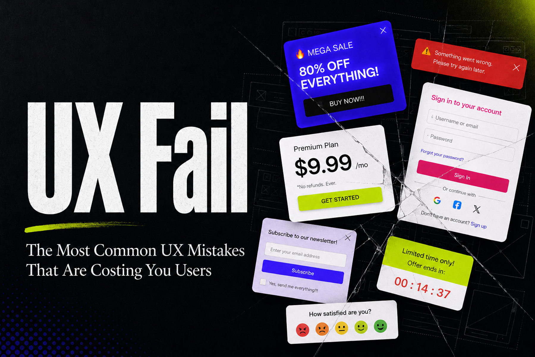 UX Fail: The Most Common UX Mistakes That Are Costing You Users