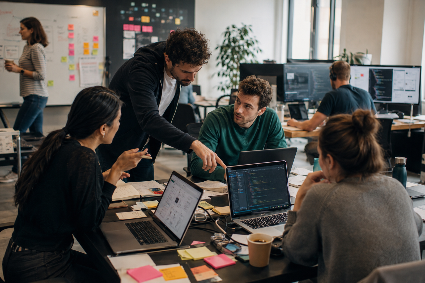 Product team working at peak intensity during launch sprint showing demand spike that staff augmentation is built for