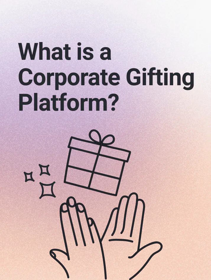 Business professional selecting a branded corporate gift box on a laptop using an automated corporate gifting platform