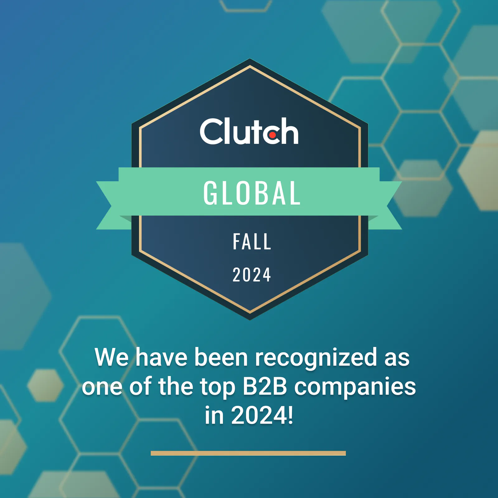 WANDR team celebrating their recognition as a 2024 Fall Clutch Global Award Winner for excellence in B2B design services.