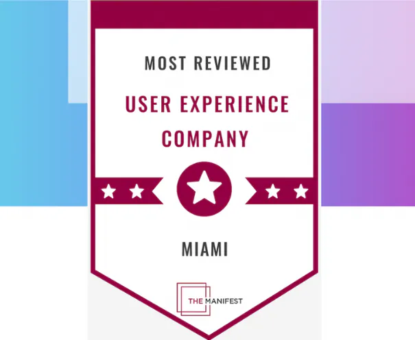 WANDR product design team celebrating their recognition as one of the most-reviewed UX agencies in Miami by The Manifest business directory.