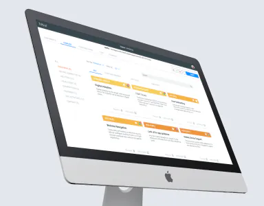 WANDR design team presenting wireframes and modular UI components for Tribyl's enterprise SaaS platform design system built in Figma