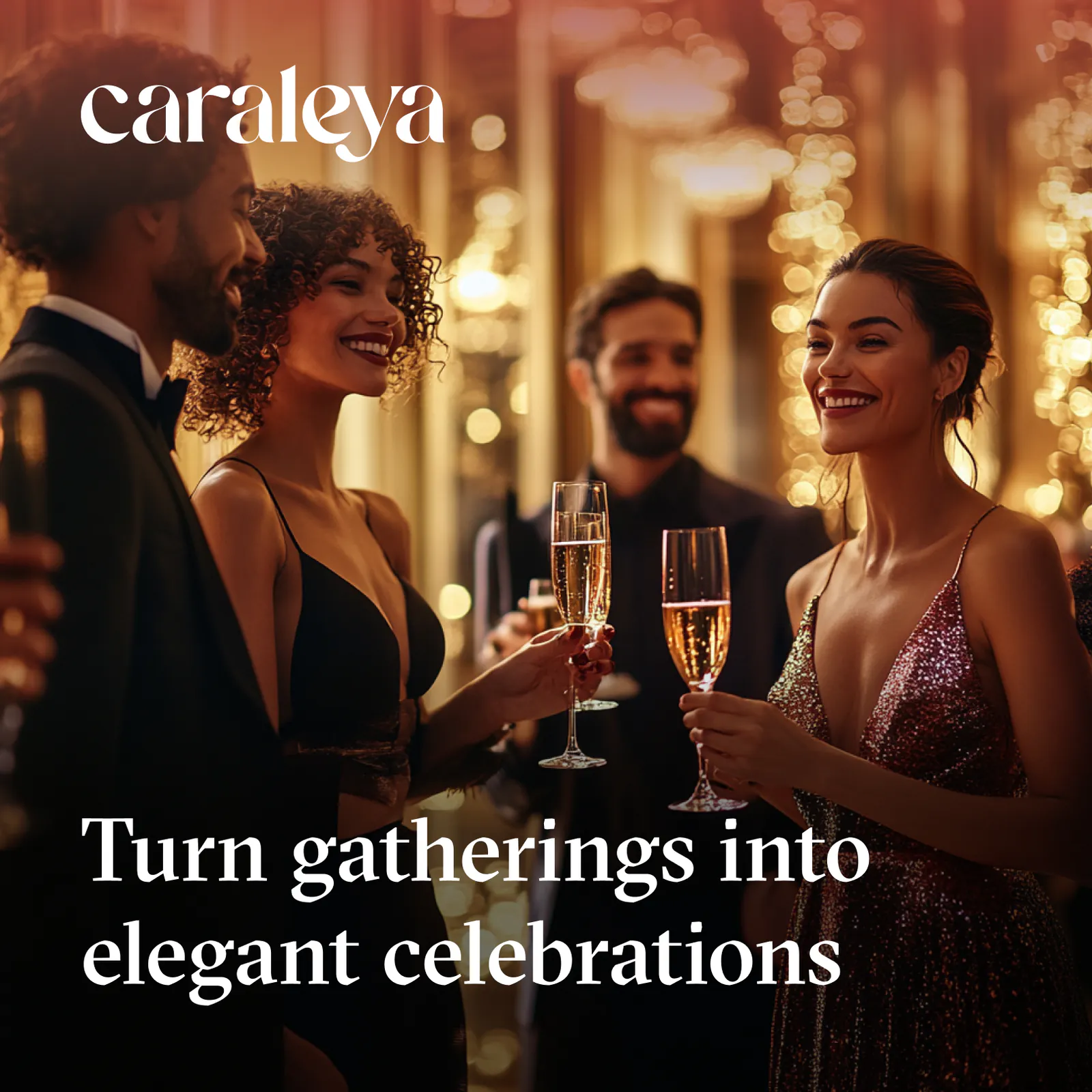Professional using the Caraleya lifestyle app to organize events, manage schedules, and stay connected with friends and family.