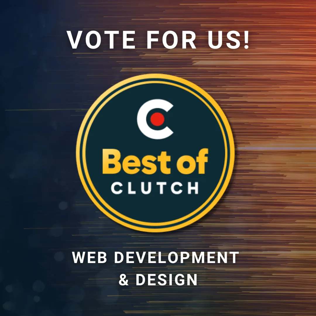 WANDR Studio team celebrating their 2025 Best of Clutch Awards nomination in the Web Development and Design category