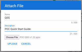 Product screenshot of adding a file to an evaluation plan in Homerun