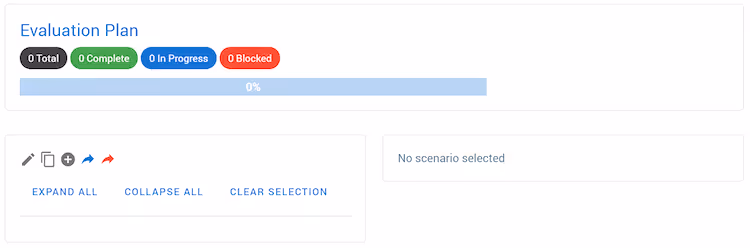 Product screenshot of creating an evaluation plan in Homerun