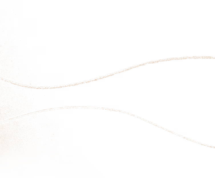 Abstract artistic design with scattered small orange particles forming curved lines on a black background.