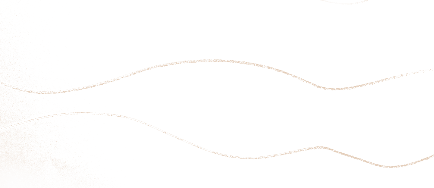 Wave-like flowing lines in golden-brown on black background, with scattered golden particles on the left.