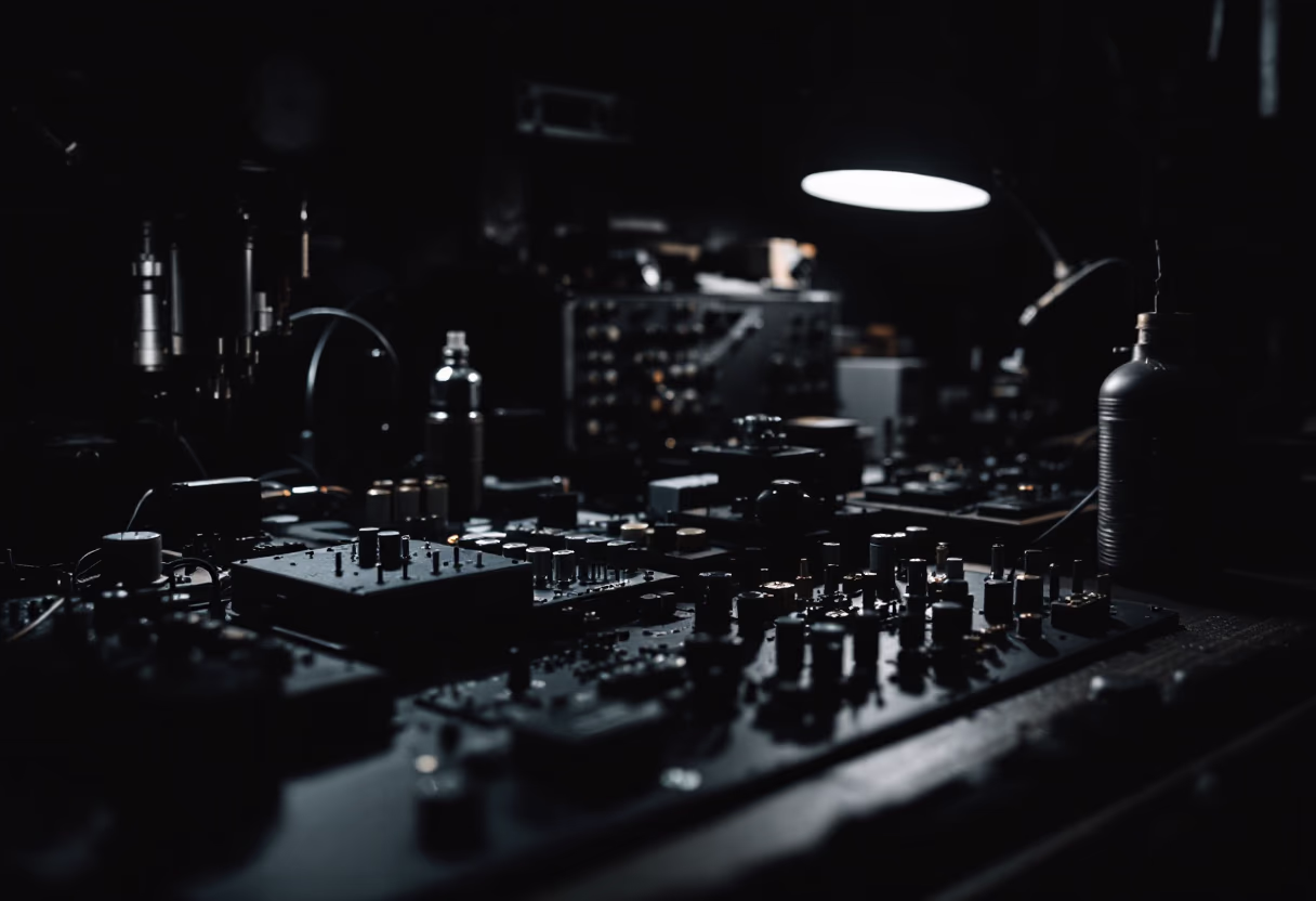 [background image] electronics workbench