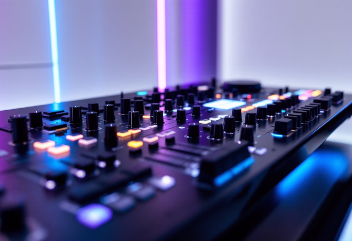 image of mixing console