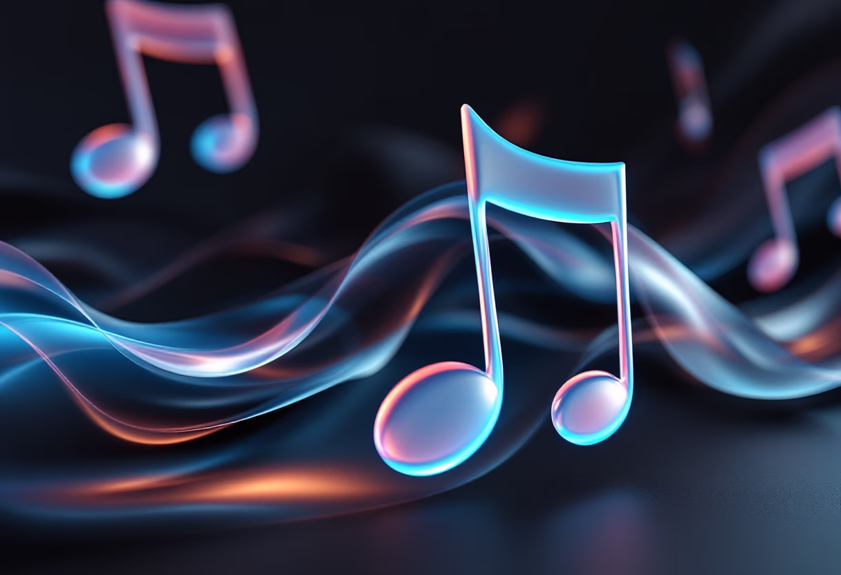 [background image] image of abstract musical notes for a music studio