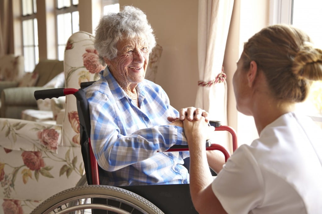 Caregiver providing home-care services hourly.