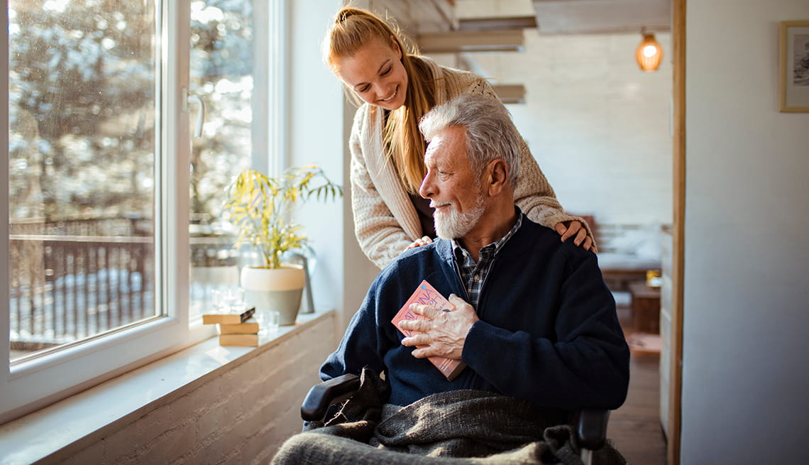 Caregiving services provided for elderly man.