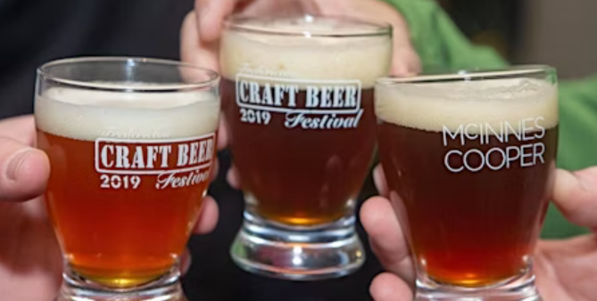 Craft beer tasting event in Fredericton New Brunswick featuring local brewery samples at annual festival