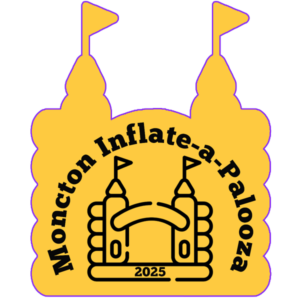Moncton Inflate a Palooza family event logo promoting indoor inflatable activity festival in New Brunswick