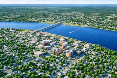 City of Fredericton, New Brunswick highlighting CLG Injury Law service area.