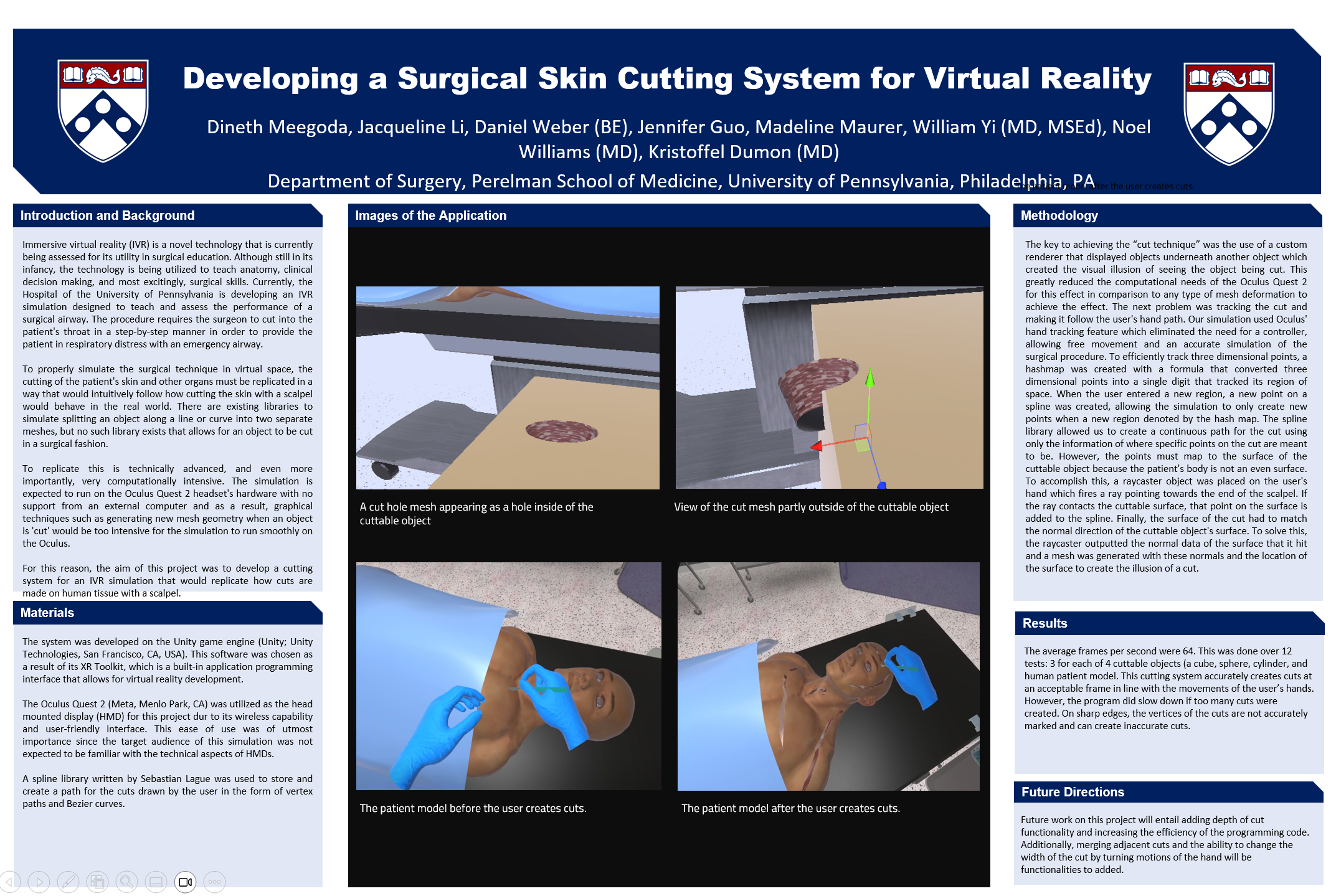 A Surgical Skin Cutting System for VR research poster