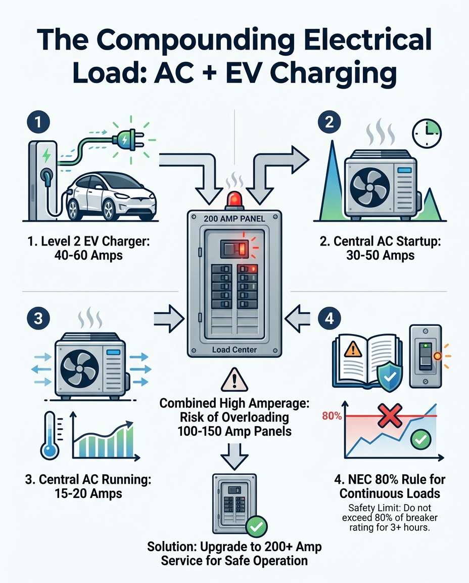 The Compounding Electrical Load: AC + EV Charging