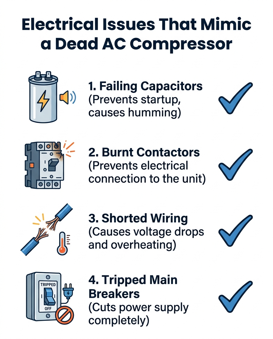 Electrical Issues That Mimic a Dead AC Compressor