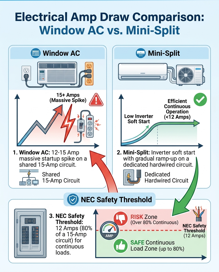Electrical Amp Draw Comparison: Window AC vs. Mini-Split