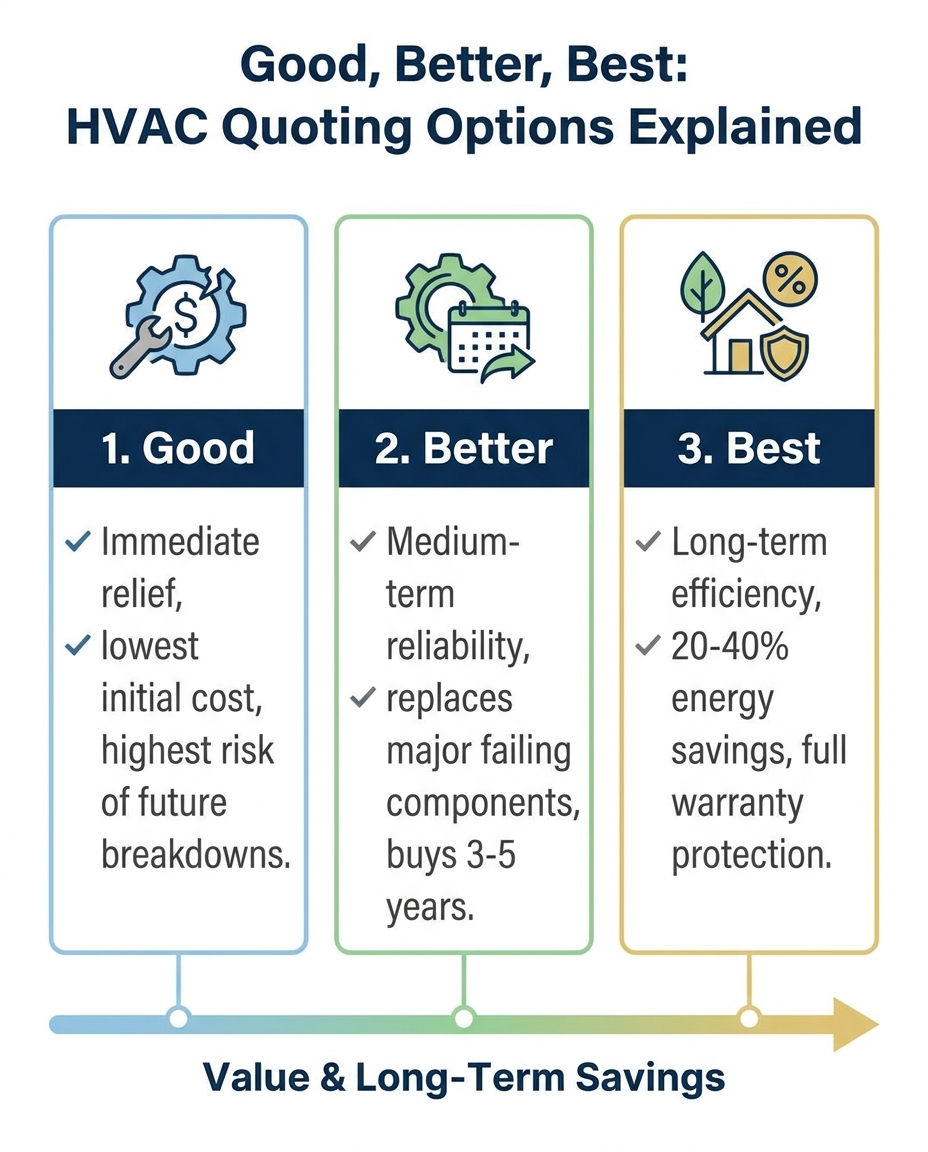 Good, Better, Best: HVAC Quoting Options Explained