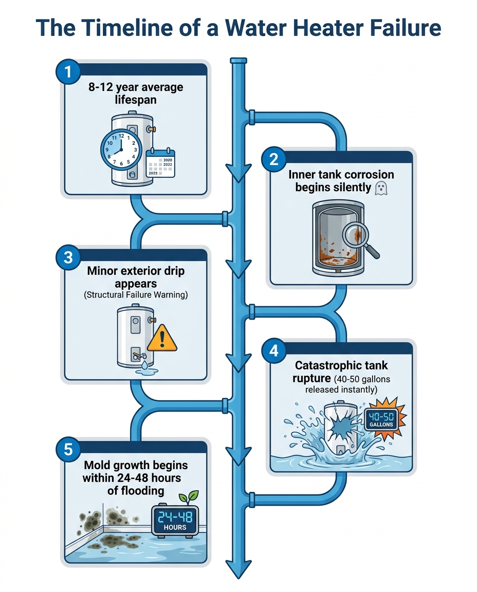 The Timeline of a Water Heater Failure