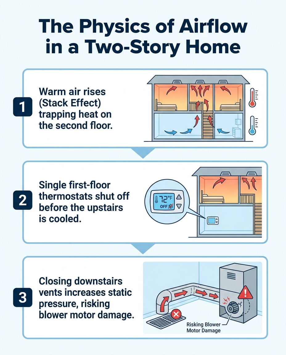 The Physics of Airflow in a Two-Story Home