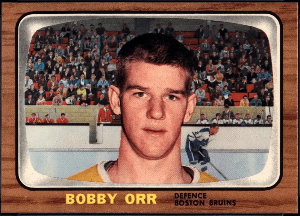 Carte de hockey recrue Bobby Orr 1966-67 Topps, Boston Bruins, carte de sport de collection rare